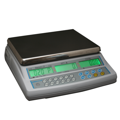 Adam Equipment Coin Counting Scales, External Calibration, 20 kg Capacity, 1 g Readability, 225 x 275 mm Pan Size - CCEU 20 - Click Image to Close